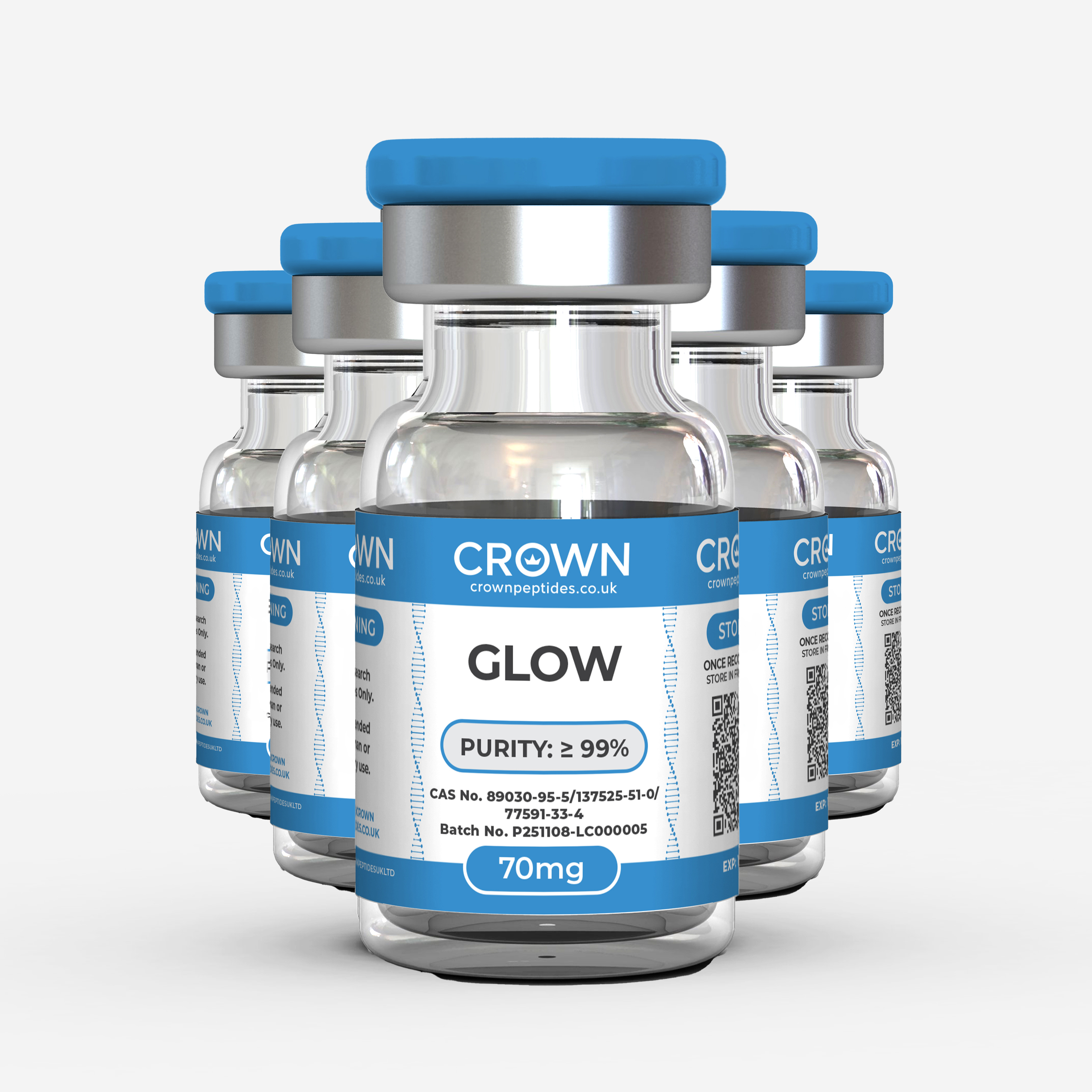 GLOW – 70mg – 5 Vial Bundle