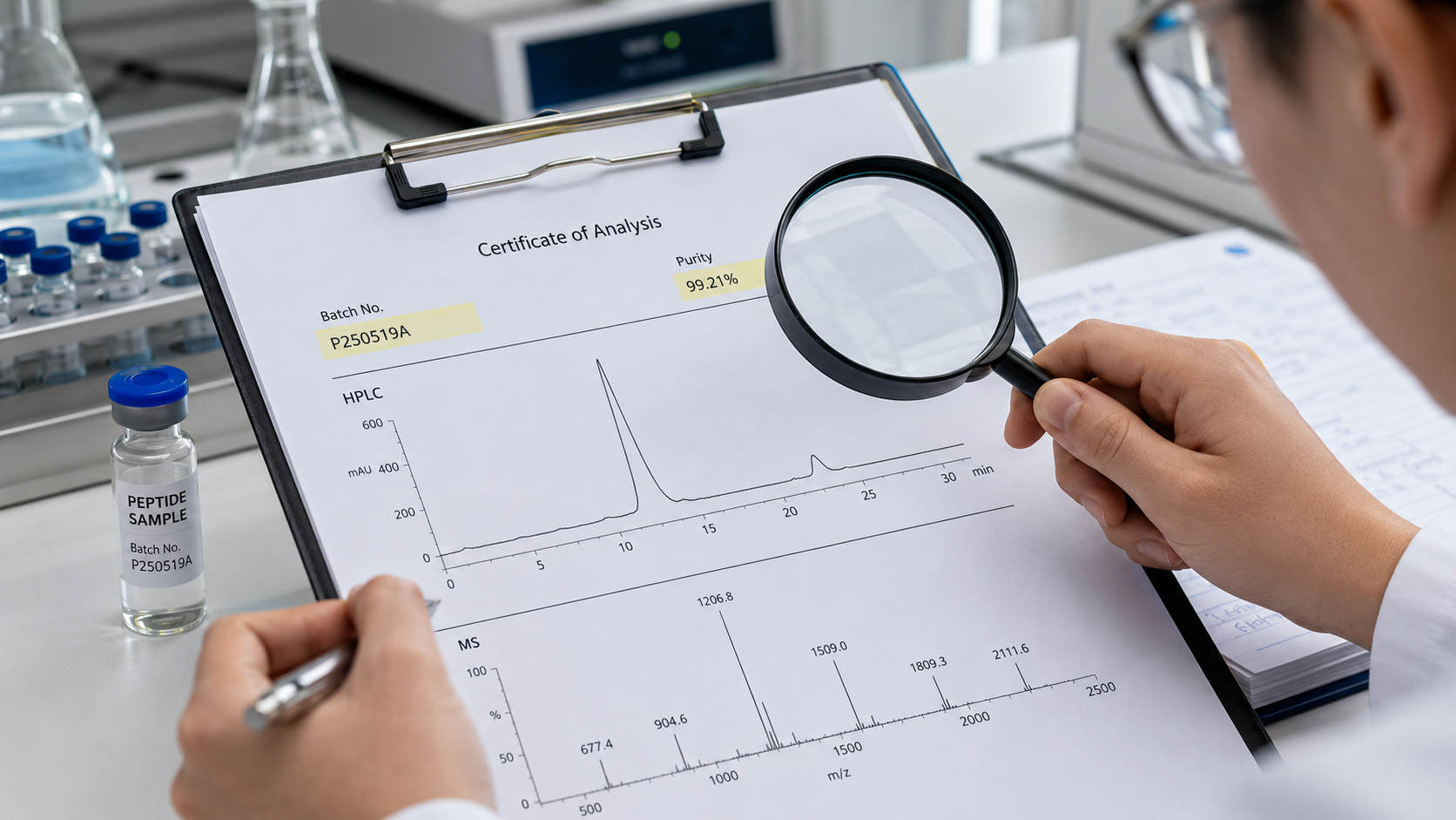 How to Read a Peptide Certificate of Analysis (CoA)
