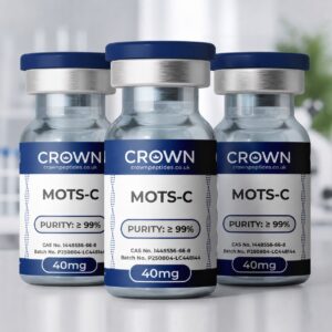 MOTS-C 40mg x 3 Vial Bundle research peptide packaging – Crown Peptides UK
