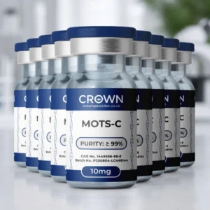 MOTS-C 10mg x 10 Vial Bundle research peptide packaging – Crown Peptides UK