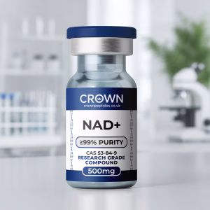 NAD+ 500mg research compound vial, Crown Peptides UK